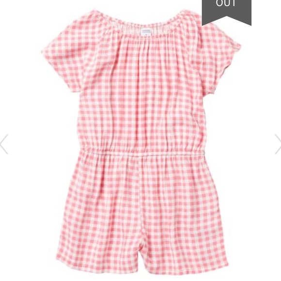 Harper Canyon Pink Plaid Romper Sz 7 - Picture 4 of 4